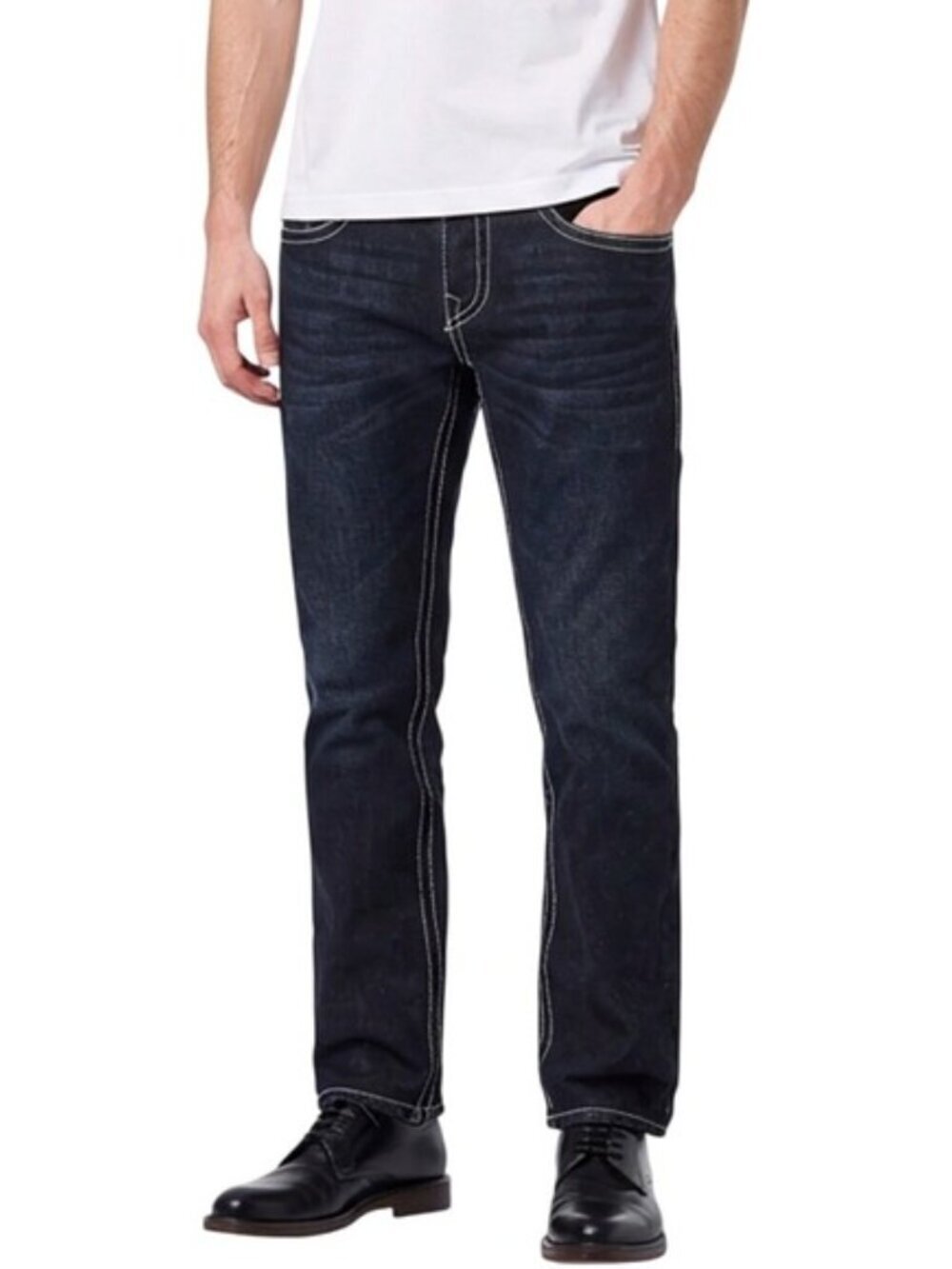 True Rieligion | Geno Relaxed Slim Leg Jeans - Dark Wash, Size 36 X 34